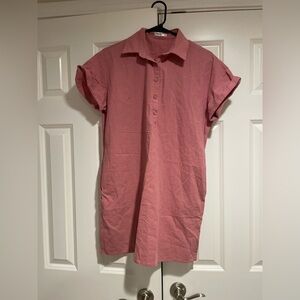 Mauve Button Up Dress